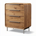 Wooden dresser with four drawers and metal handles 80 x 50 x 90cm